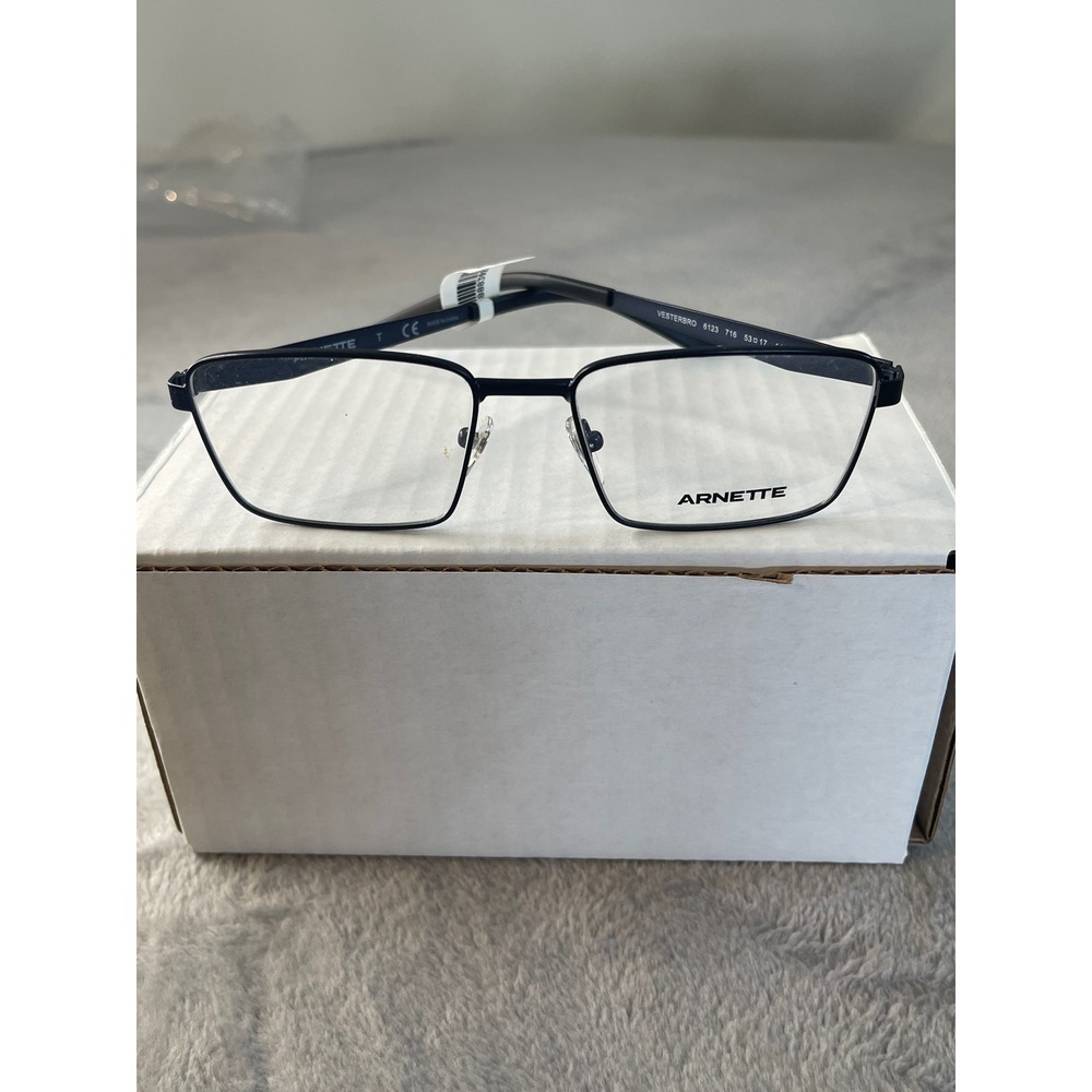 Arnette Vesterbro 6123 716 Matte Black Rectangular Men Eyeglasses 53-17-145 NEW